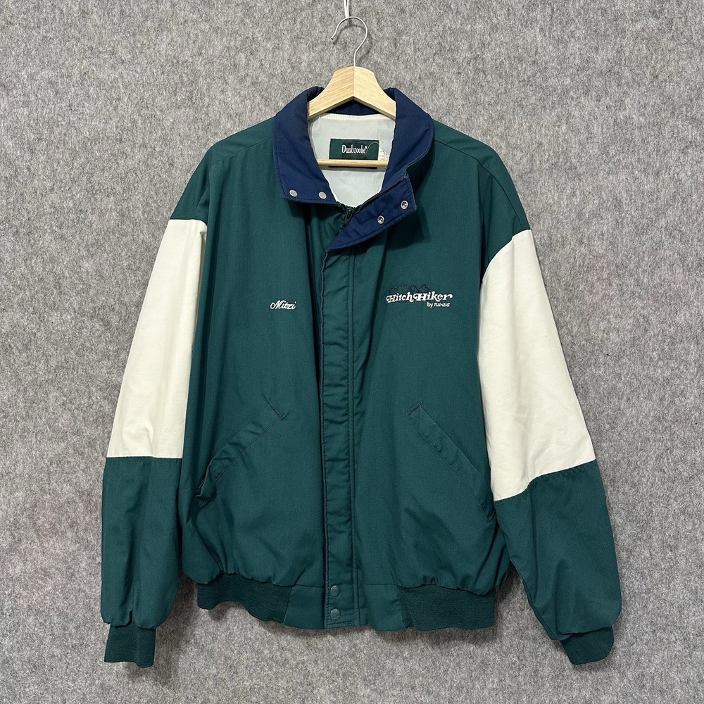 Vintage Dunbrooke HitchHiker Nuwa Windbreaker Jacket XL USA Green Navy